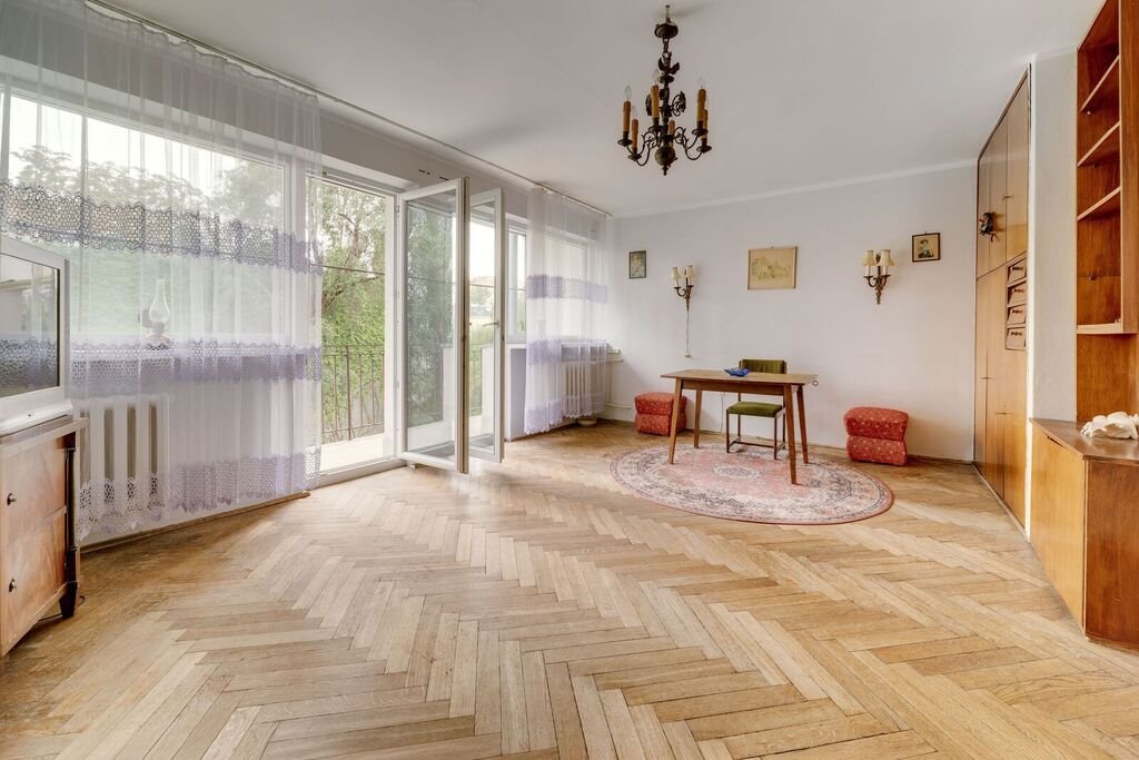 Do sprzedania przestronne 3-pokojowe mieszkanie 56,6 m² z dużym balkonem w centrum Warszawy Warszawa, Mokotów, Tadeusza Rejtana  57m2 Foto 1