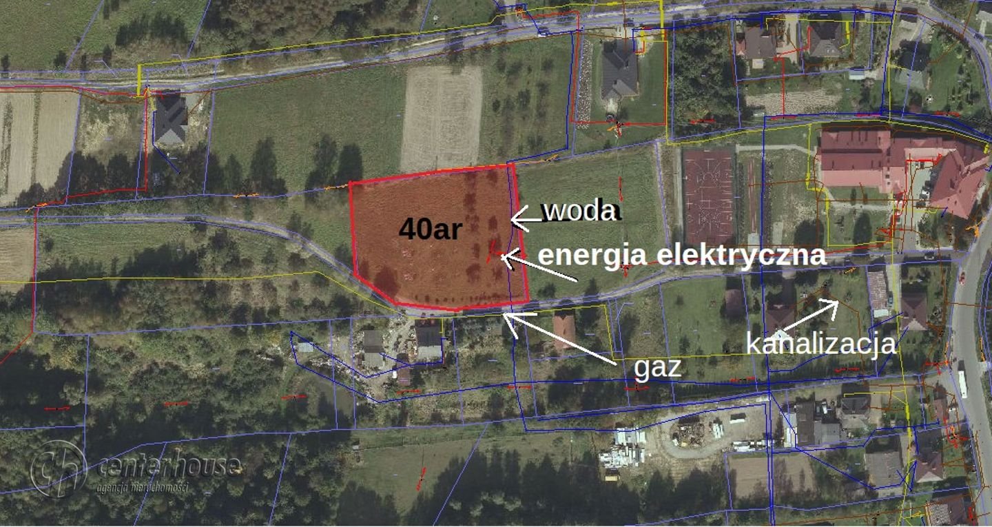 Działka w Hermanowej 40 ar z warunkami zabudowy i blisko szkoły Hermanowa  4 000m2 Foto 1