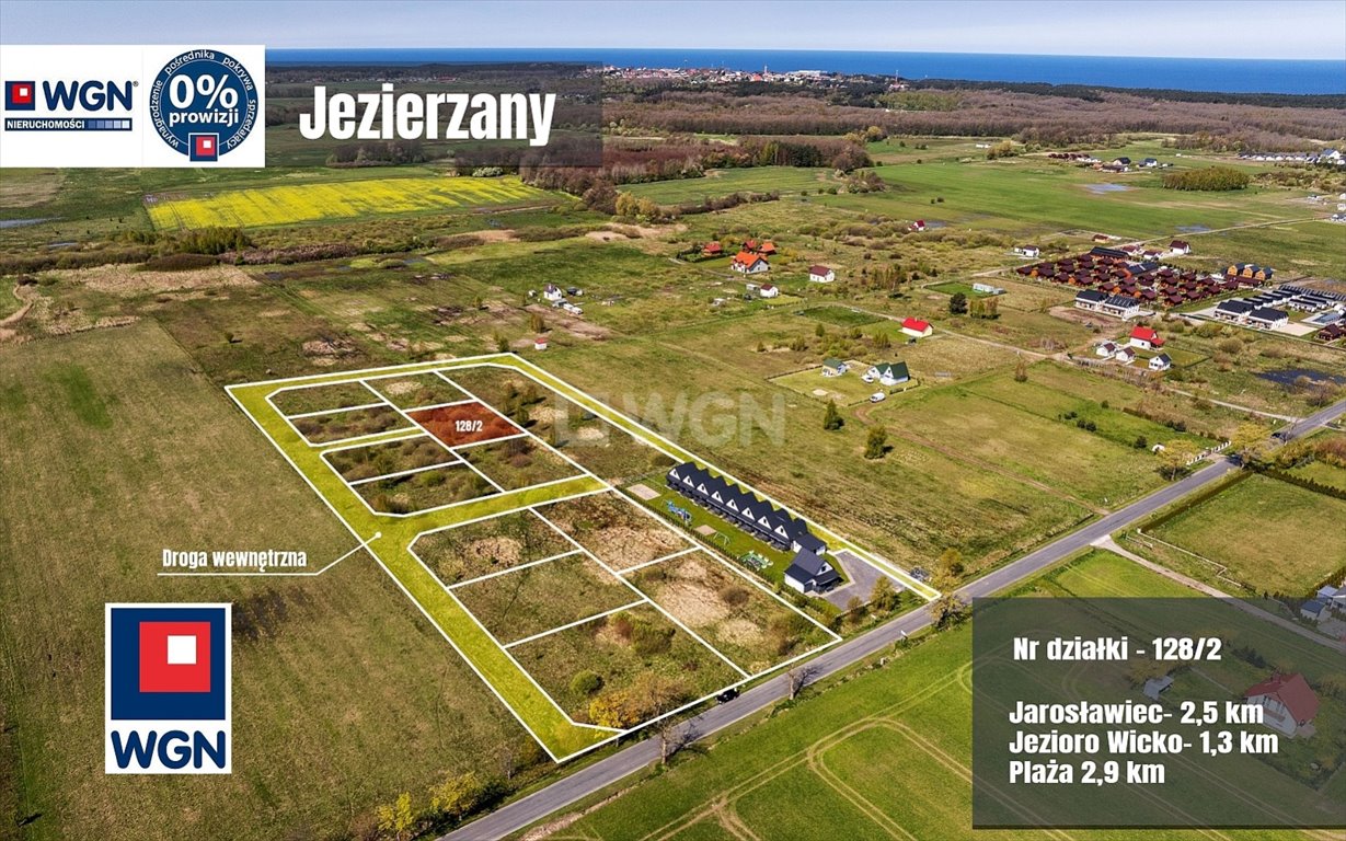 Działka budowlana 850 m² blisko morza i jeziora Jezierzany, Nadmorska  850m2 Foto 1