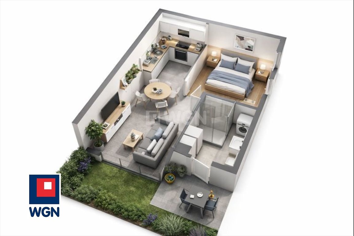 Nowoczesne mieszkanie z ogrodem w Gdańsku Orunia Górna Gdańsk, Orunia Górna, Miłocińska  28m2 Foto 1