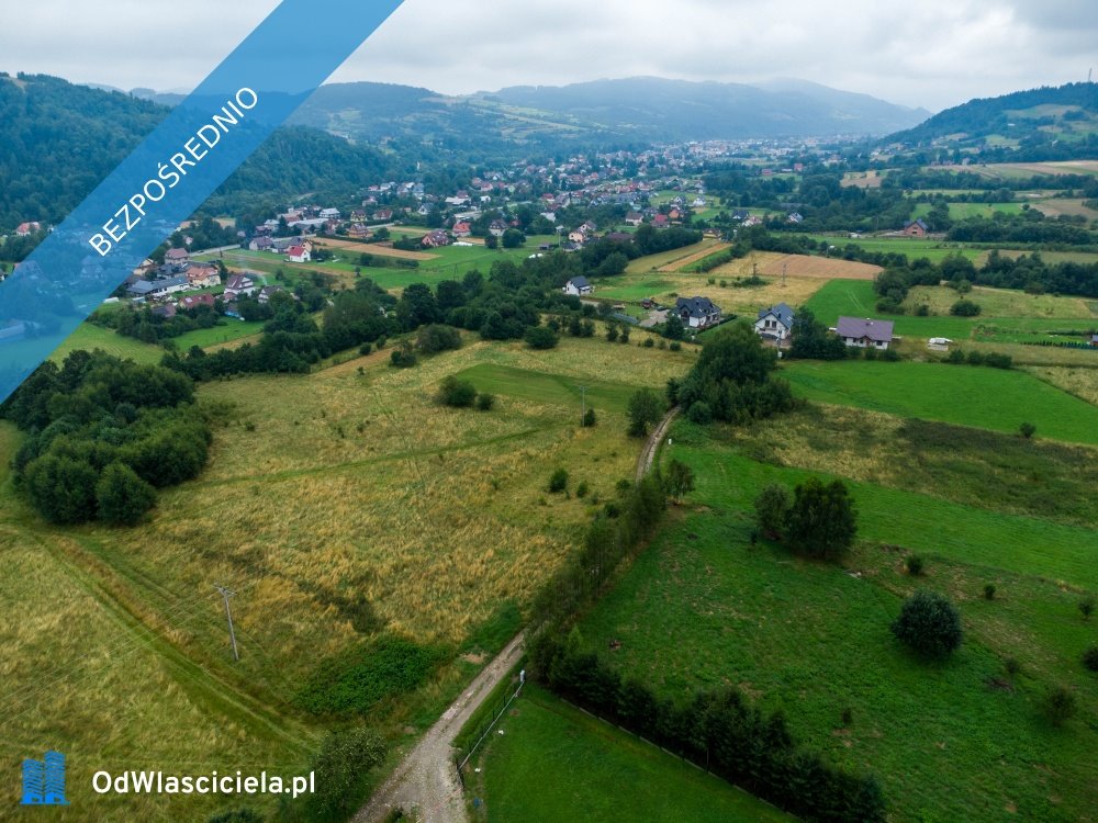 Działka budowlana z widokiem na góry Gorce, 1004 m2 Kamienica  1 004m2 Foto 1