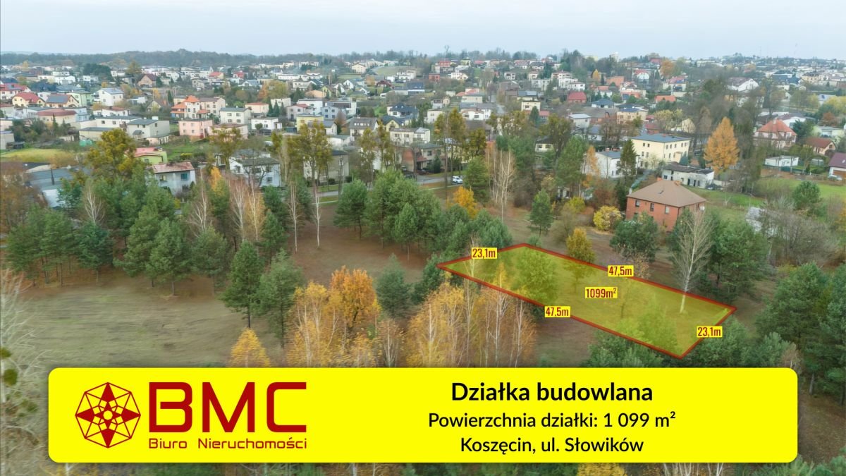 Działka budowlana 1099 m² w Koszęcinie – idealna pod dom Koszęcin, Słowików  1 099m2 Foto 1
