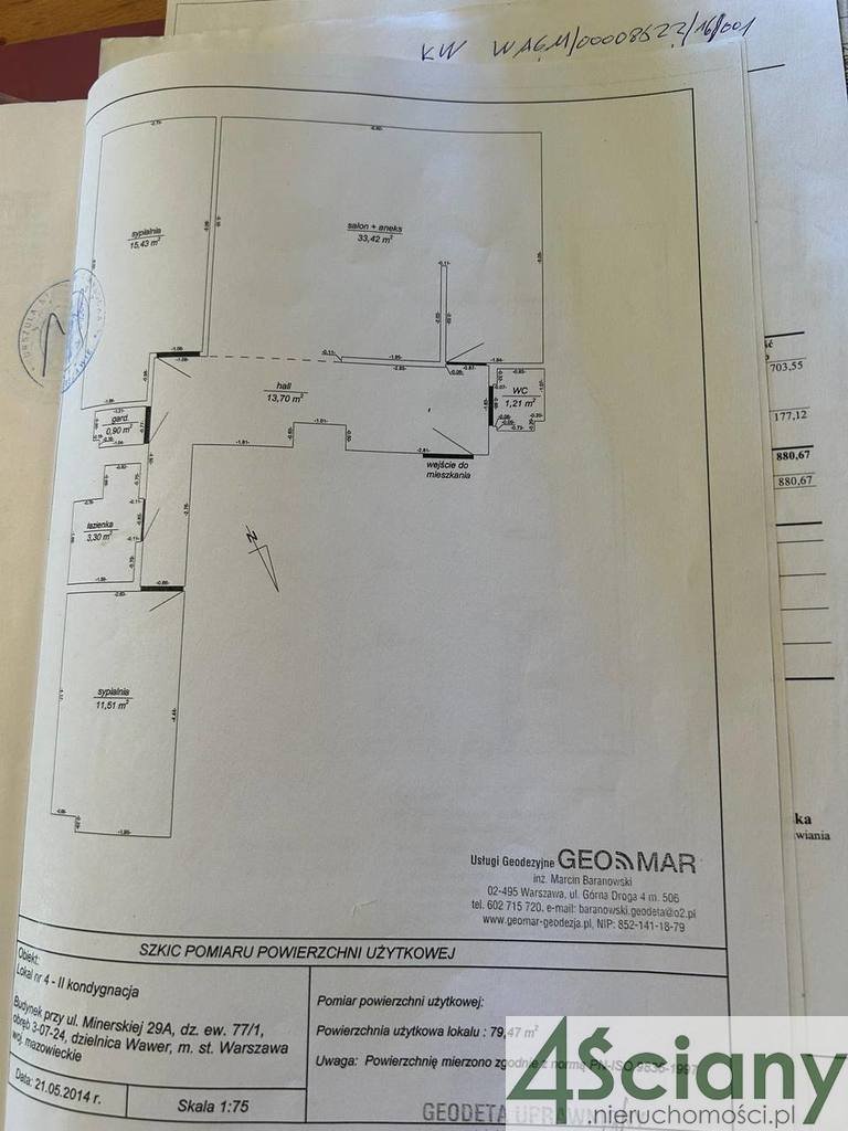 Mieszkanie trzypokojowe na sprzedaż Warszawa, Wawer, Minerska  79m2 Foto 2