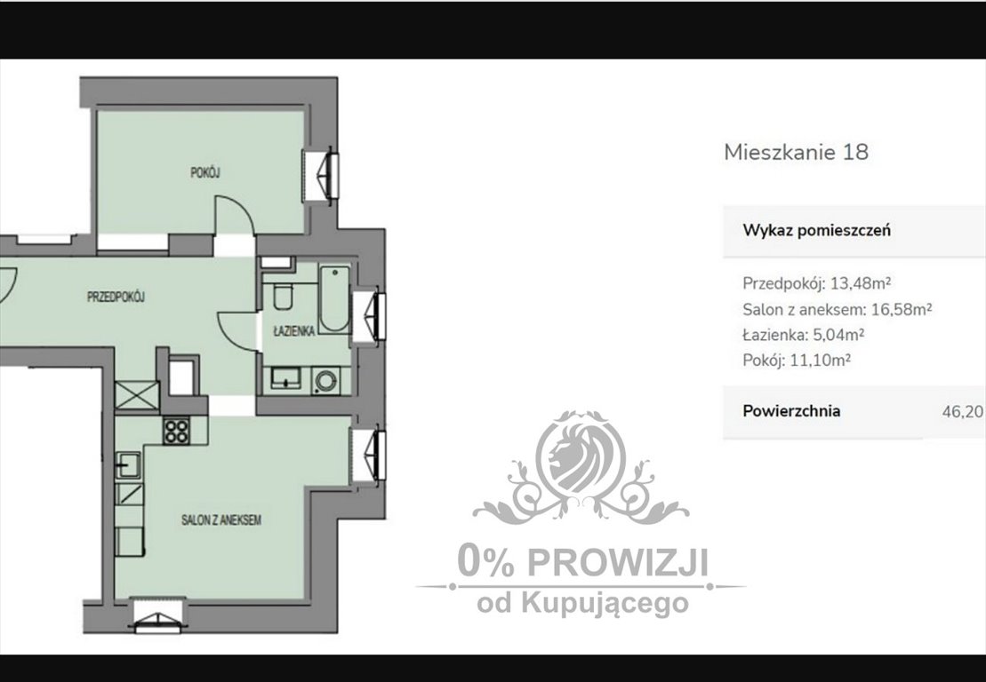 Mieszkanie dwupokojowe na sprzedaż Wrocław, Krzyki, Przedmieście Oławskie  47m2 Foto 17