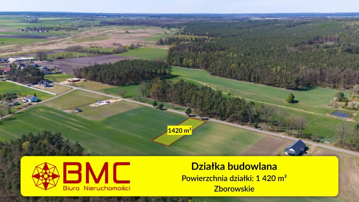 Działka budowlana 1420 m² w Zborowskim (blisko usług) Zborowskie, Dolna  1 420m2 Foto 1