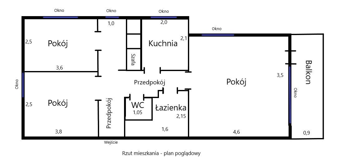 Mieszkanie trzypokojowe na sprzedaż Lidzbark Warmiński, Hoża 6  55m2 Foto 8