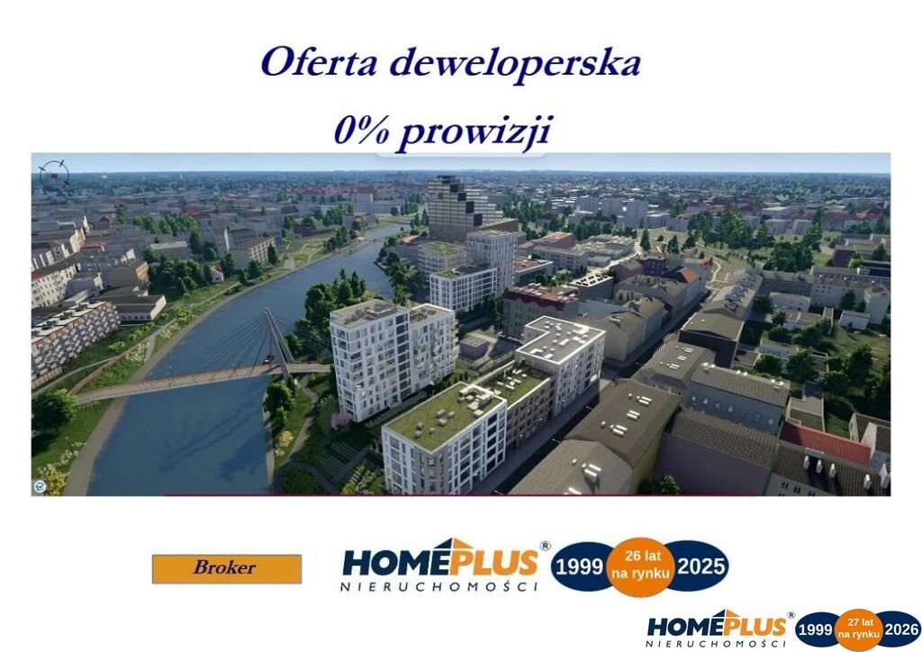 Na sprzedaż nowoczesne 2-pokojowe mieszkanie z ogródkiem i dostępem do rzeki Bydgoszcz, Okole, Adama Naruszewicza  51m2 Foto 1