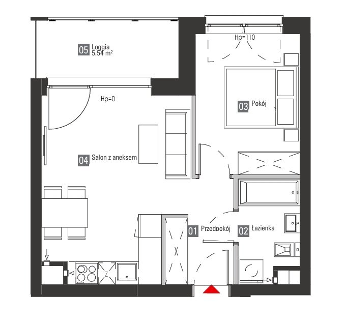 Mieszkanie dwupokojowe na sprzedaż Gdańsk, Piecki-Migowo, Piecki, Rakoczego 23  40m2 Foto 1