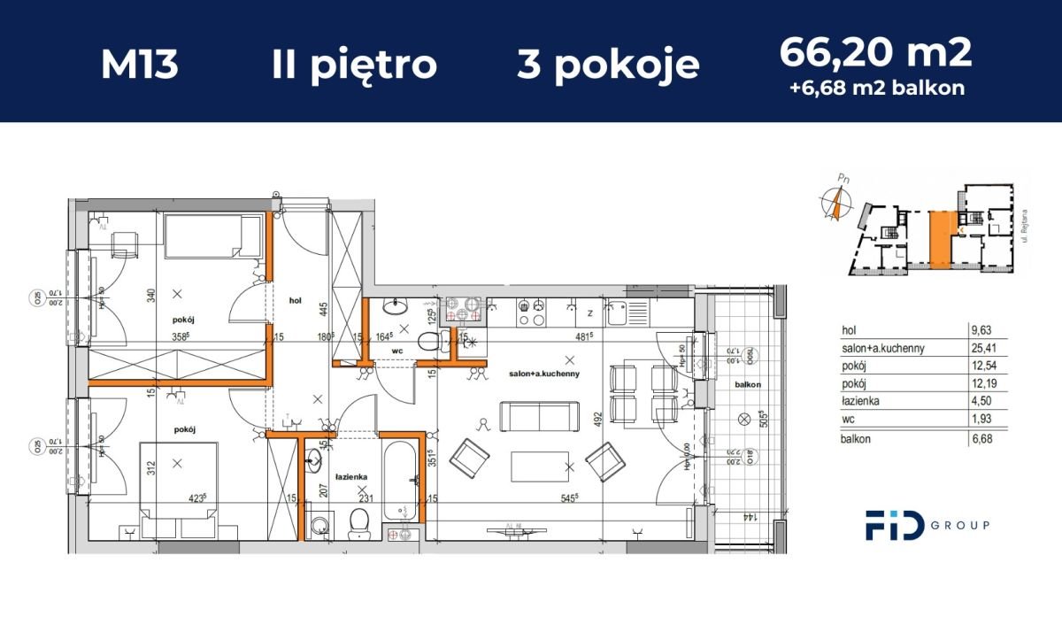 Mieszkanie trzypokojowe na sprzedaż Poznań, Winiary, Tadeusza Rejtana  66m2 Foto 11