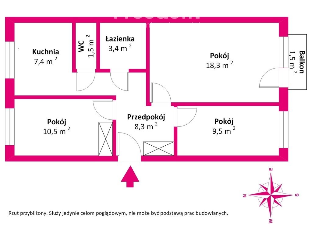 Mieszkanie trzypokojowe na sprzedaż Biała Podlaska, Sidorska  58m2 Foto 2