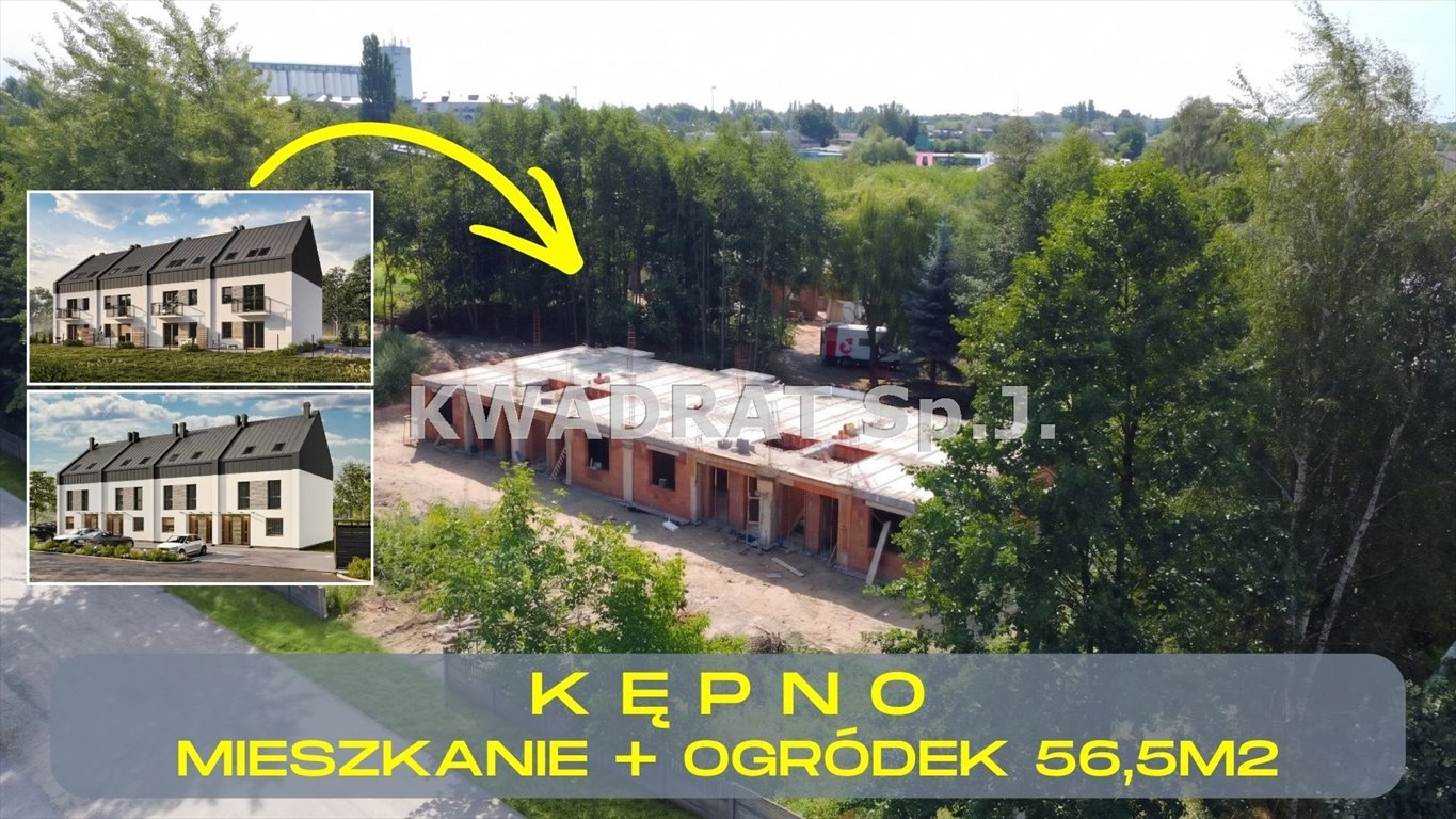 Polecam nowoczesne 3-pokojowe mieszkanie z ogródkiem i tarasem w Kępnie Kępno  57m2 Foto 1