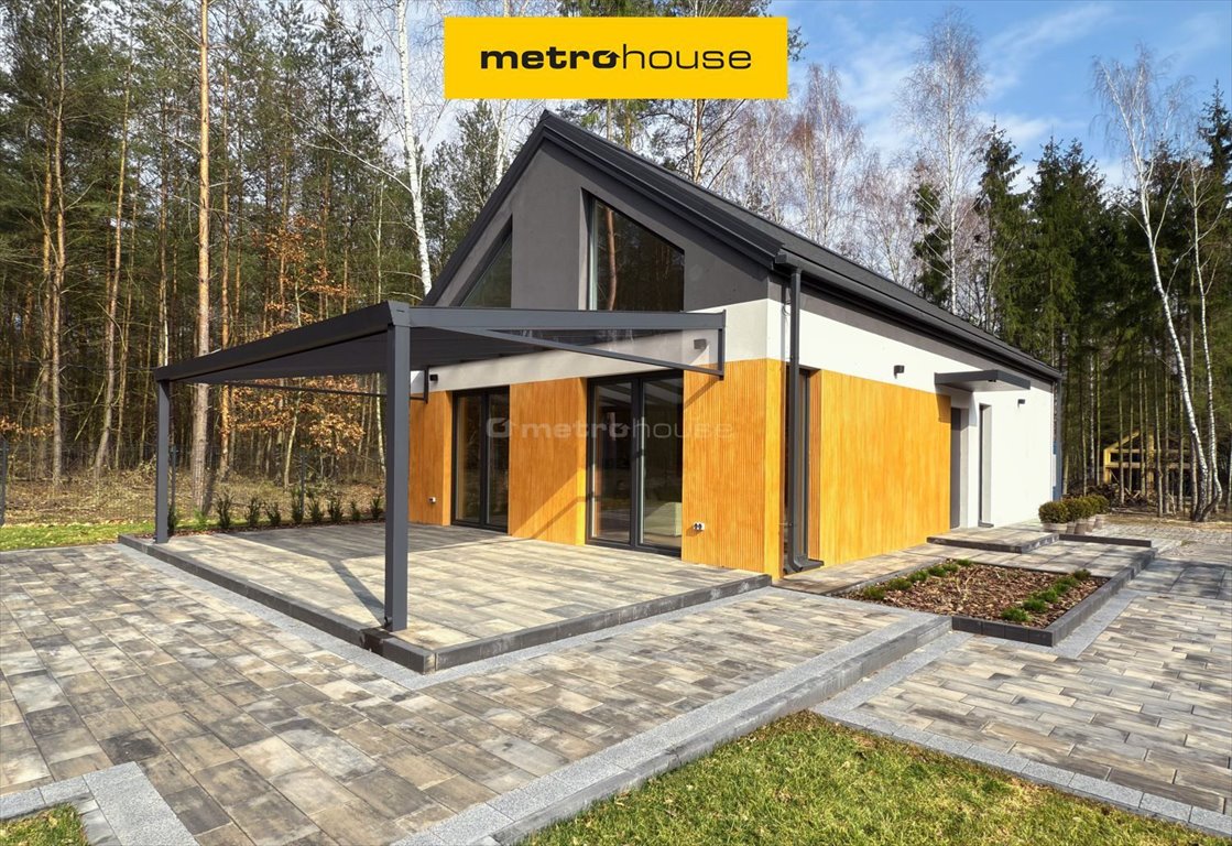 Nowoczesny dom z antresolą w lesie, 93 m², 1152 m² działki Ojrzanów  100m2 Foto 1