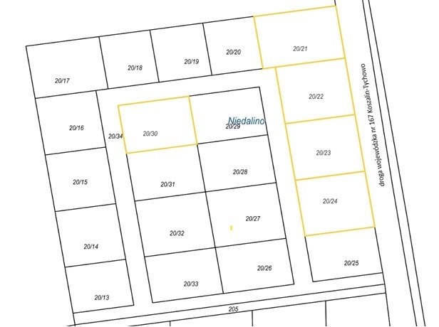 Działka pod zabudowę w Niedalinie, 1305 m2, atrakcyjna cena Niedalino  1 305m2 Foto 1