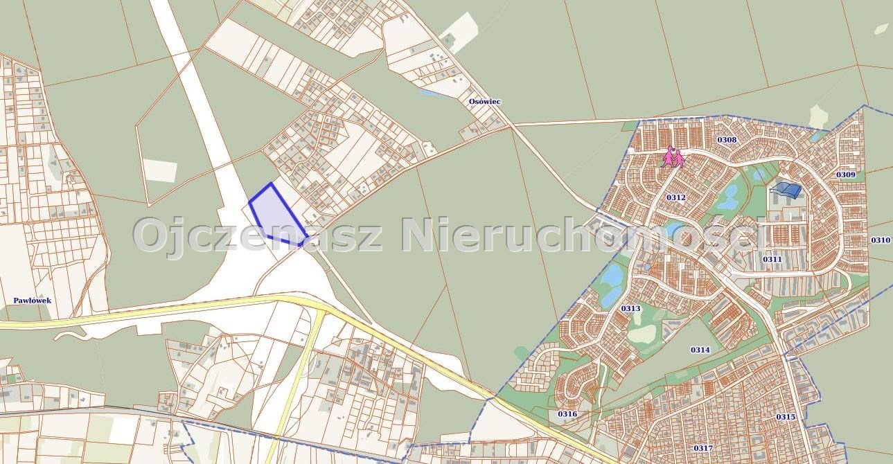 Działka 30 tys. m² pod inwestycję (bez MPZP) w Sicienku Osówiec  29 992m2 Foto 1