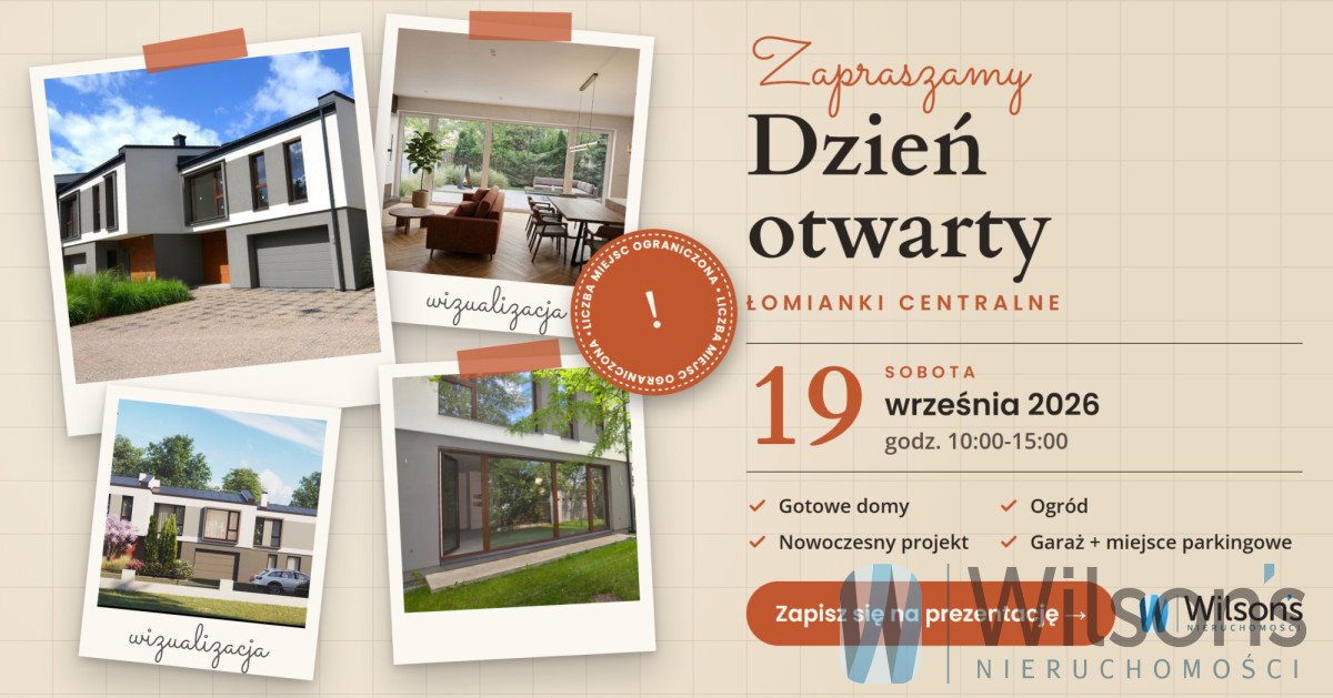 Sprzedam nowoczesny segment 145 m² w Łomiankach z ogródkiem: Łomianki: Prochownia