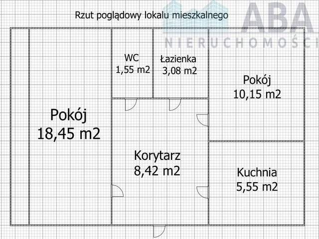 Mieszkanie dwupokojowe na sprzedaż Koło, PCK  47m2 Foto 11