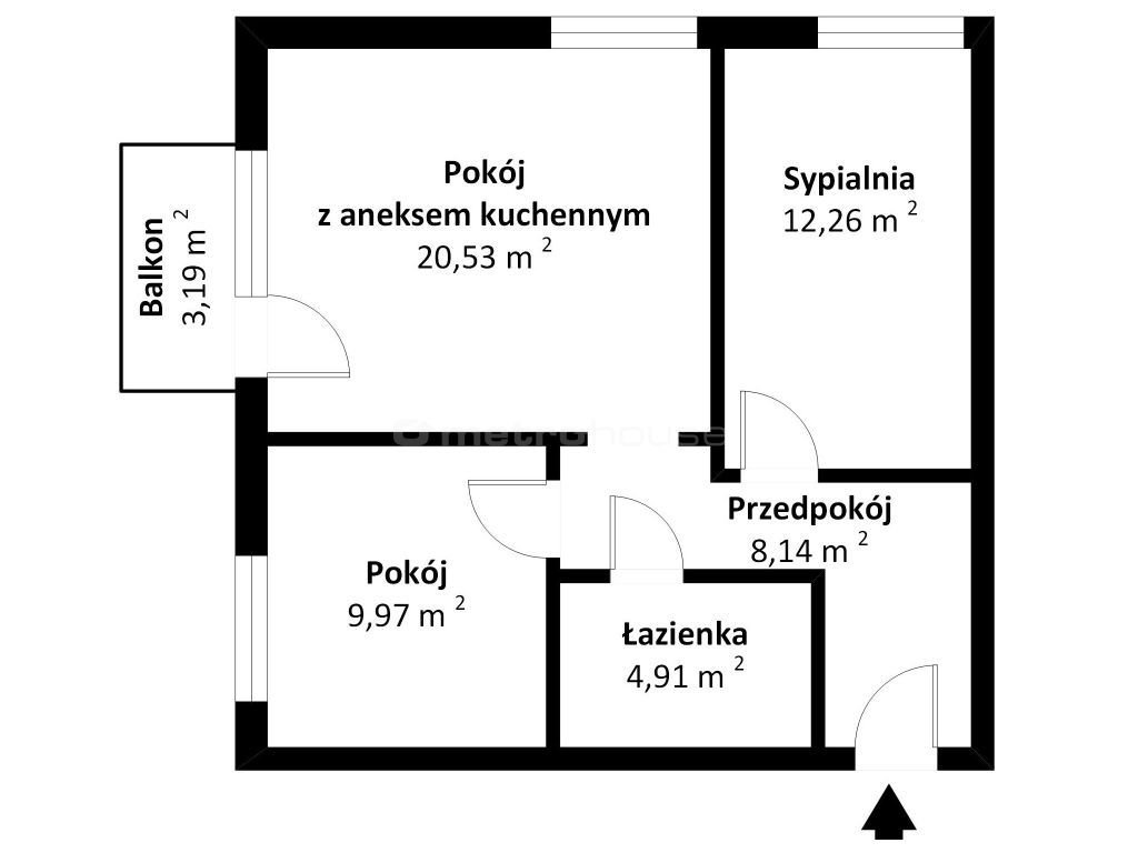 Mieszkanie trzypokojowe na sprzedaż Gdańsk, Łostowice, Hokejowa  54m2 Foto 9