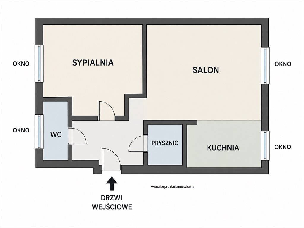 Polecam 60 m² mieszkanie 2 pokoje z widokiem na zieleń Gdańsk, Siedlce, Goszczyńskiego 17  60m2 Foto 1