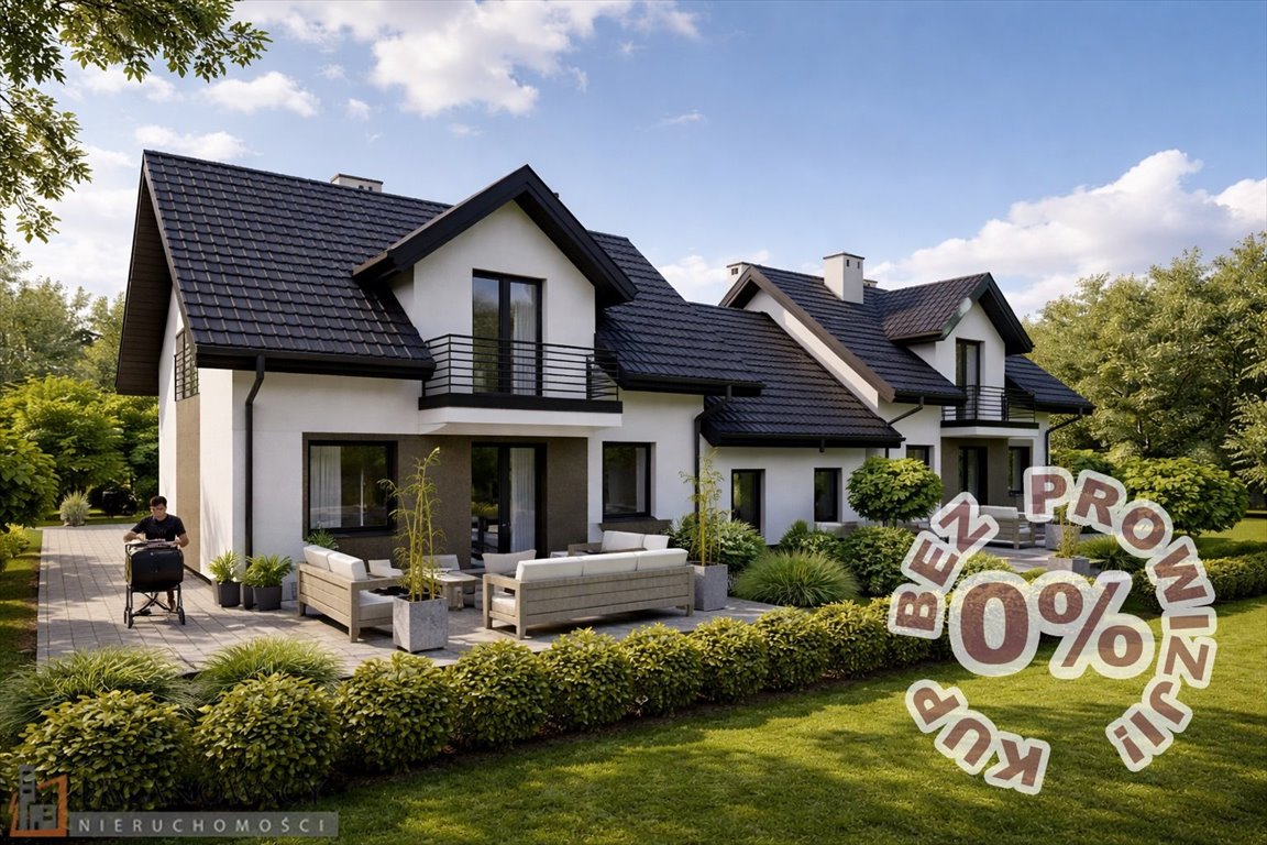 Dom bliźniak z garażem, 3 sypialnie, balkon, stan deweloperski Szyce  177m2 Foto 1