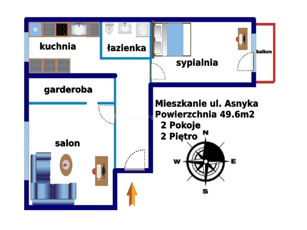 Mieszkanie dwupokojowe na sprzedaż Biała Podlaska, Asnyka  50m2 Foto 15