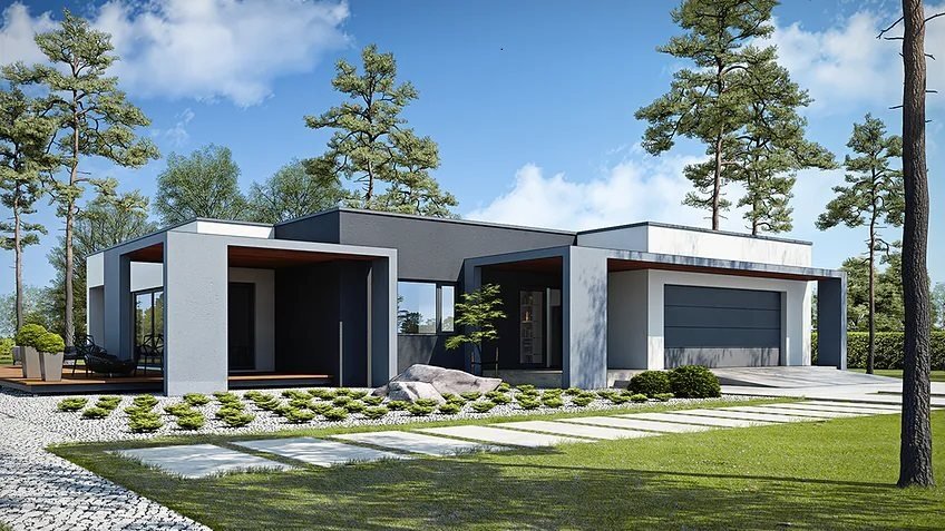 Nowoczesny dom 229 m2 z dużą działką i tarasem Syrynia  229m2 Foto 1