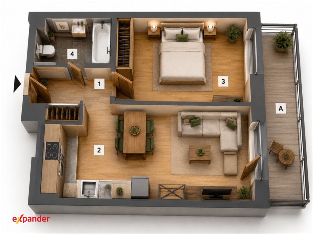 Mieszkanie 43 m² w Rzeszowie - nowoczesne osiedle Przybyszówka Rzeszów, Przybyszówka, Technologiczna  43m2 Foto 1