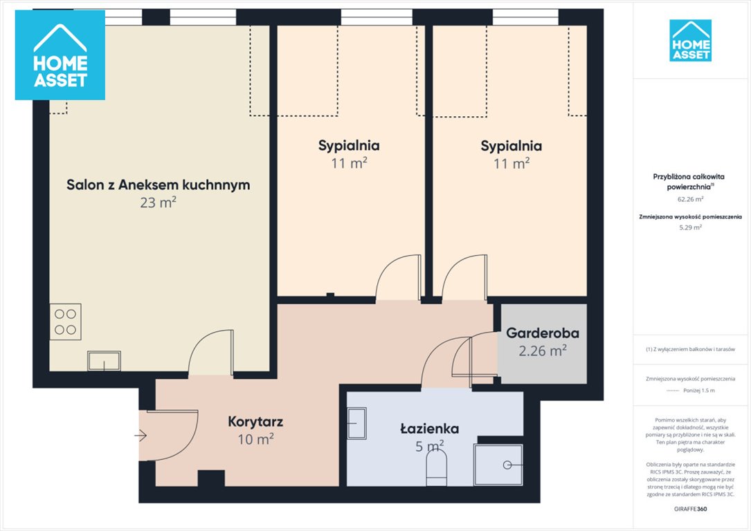 Mieszkanie trzypokojowe na sprzedaż Gdańsk, Wrzeszcz Dolny, Aldony  62m2 Foto 5