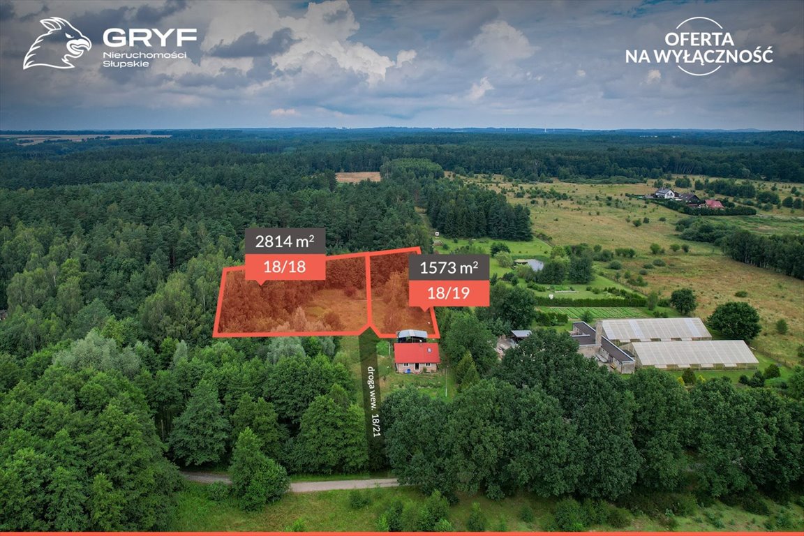 Sprzedam dwie działki budowlane w Niewierowie - las, spokój Niewierowo, Niewierowo  1 573m2 Foto 1