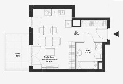 Mieszkanie 29m² na Mokotowie blisko metra - polecam Warszawa, Mokotów, Służewiec, Zdziechowskiego  29m2 Foto 1
