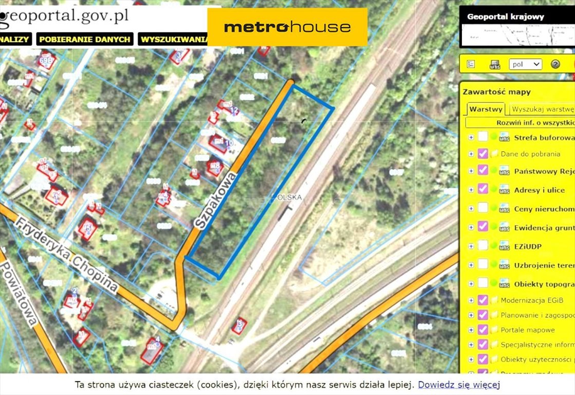 Działka budowlana 5063 m² z projektem podziału - lasy media Chruszczobród, Szpakowa  5 063m2 Foto 1