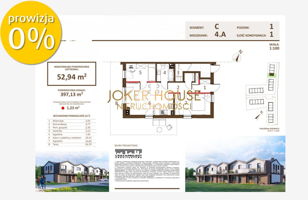 Mieszkanie trzypokojowe na sprzedaż Rzeszów, Słocina  53m2 Foto 1