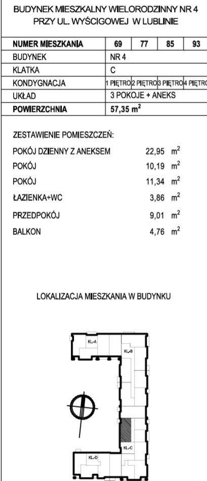 Mieszkanie trzypokojowe na sprzedaż Lublin, Dziesiąta  57m2 Foto 4