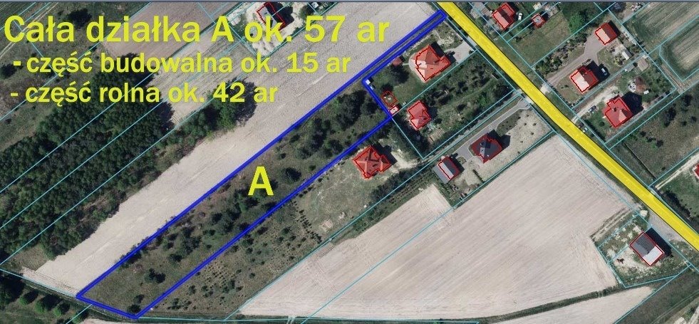 Polecam działkę 57 arów z mediami, szybki dojazd do Lublina Wola Lisowska  5 671m2 Foto 1
