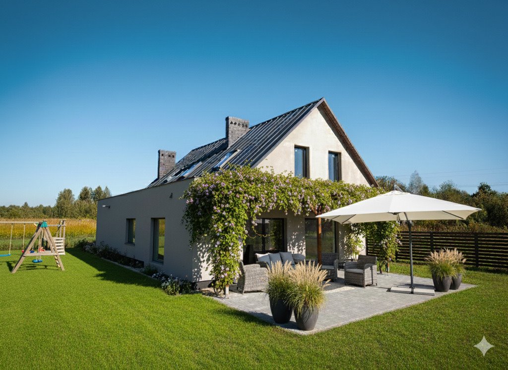 Nowoczesny dom w stanie deweloperskim, 180 m², 600 m² działki Łódź, Stare Moskule, Stare Moskule, Henrykowska  190m2 Foto 1