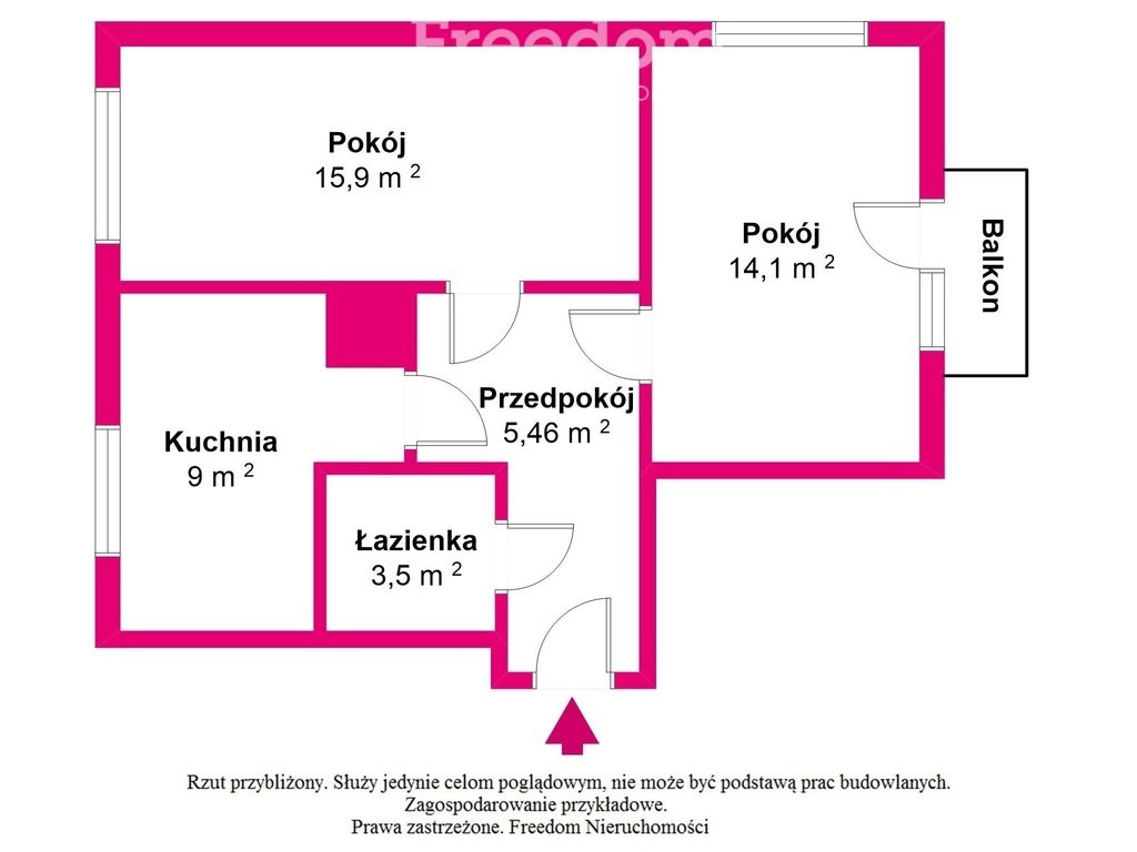 Mieszkanie dwupokojowe na sprzedaż Nowy Dwór Mazowiecki, Wojska Polskiego  56m2 Foto 8