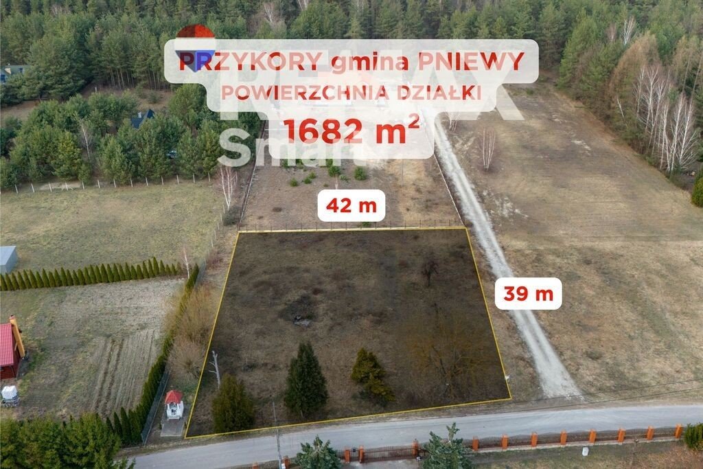 Działka 1682 m² z MPZP - las, rzeka, prąd, kanalizacja Przykory  1 682m2 Foto 1