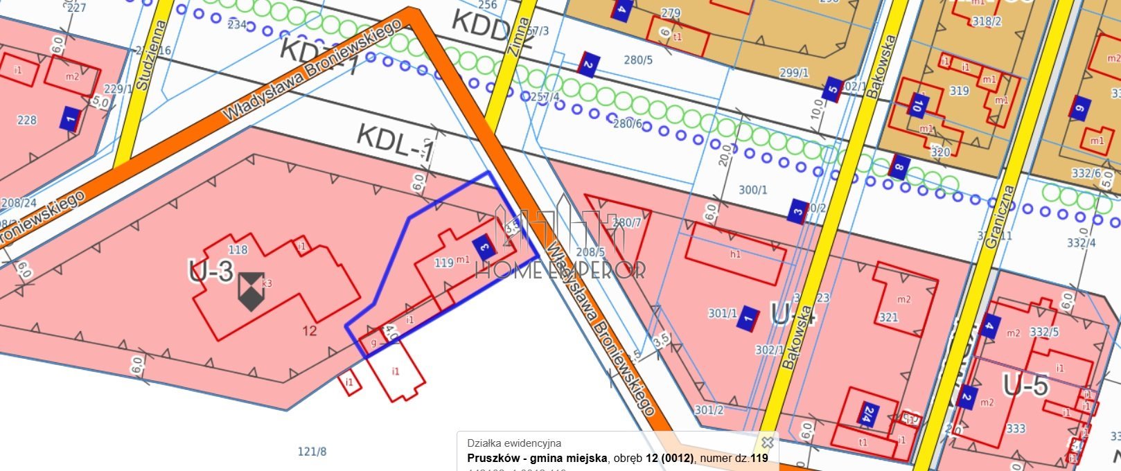 Działka komercyjna na sprzedaż Pruszków, Broniewskiego  799m2 Foto 1