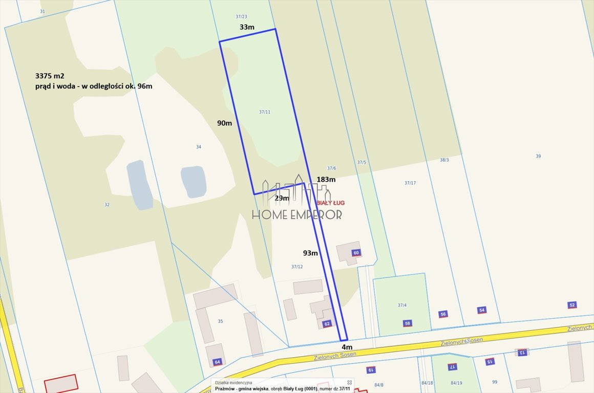 Działka budowlana na sprzedaż Biały Ług, Zielonych Sosen  3 375m2 Foto 1