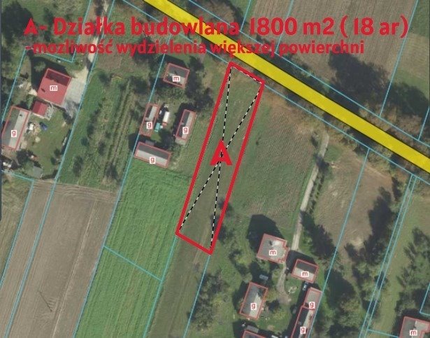 Duża działka 18 arów przy szosie z możliwością podziału Stoczek-Kolonia  1 800m2 Foto 1