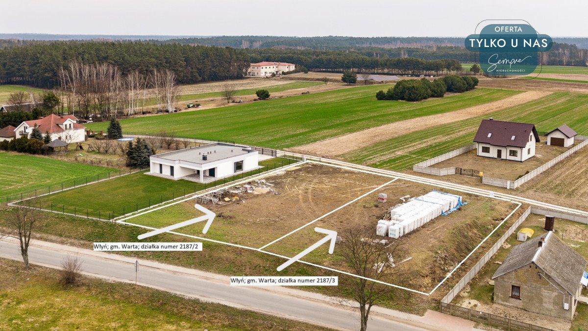 Działka budowlana na sprzedaż Włyń  1 300m2 Foto 1