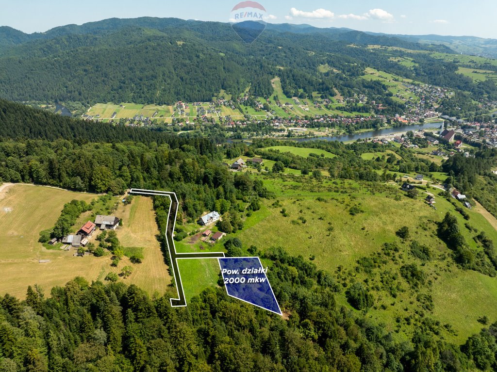 Działka widokowa 2000 m² z WZ pod dom w Krościenku Krościenko Nad Dunajcem, Lubań  2 000m2 Foto 1