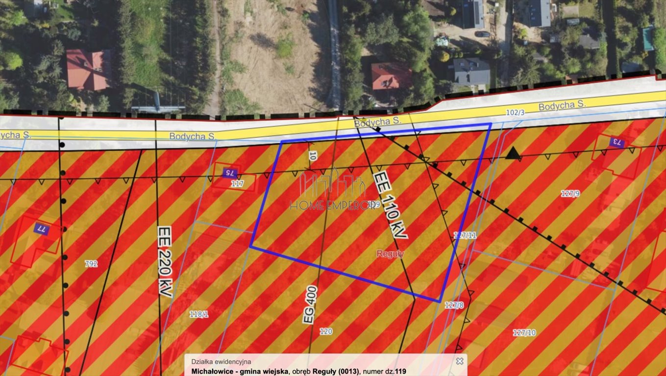 Działka pod działalność z mediami, planem i możliwością zabudowy Reguły, Stanisława Bodycha  3 666m2 Foto 1