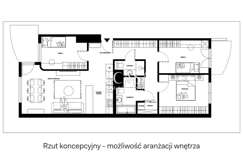 Mieszkanie czteropokojowe  na sprzedaż Warszawa, Mokotów, Wielicka  90m2 Foto 3