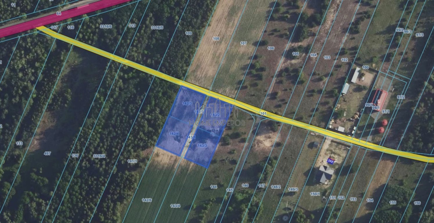 Działki pod domy jednorodzinne w Zalesiu, 1102 m², 55-60 tys. zł Zalesie  1 102m2 Foto 1