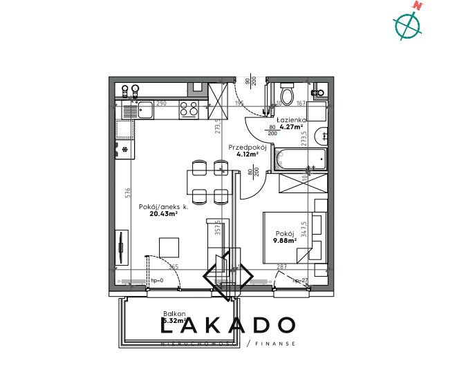Nowoczesne 2-pokojowe mieszkanie z balkonem i miejscem w hali Kraków, Prądnik Biały, Piaszczysta  39m2 Foto 1