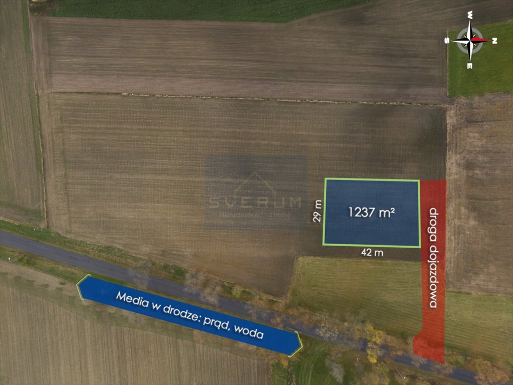 Działka budowlana 1237 m² w Wilkowiecku – spokojna okolica Wilkowiecko, Żołnierzy Września  1 237m2 Foto 1