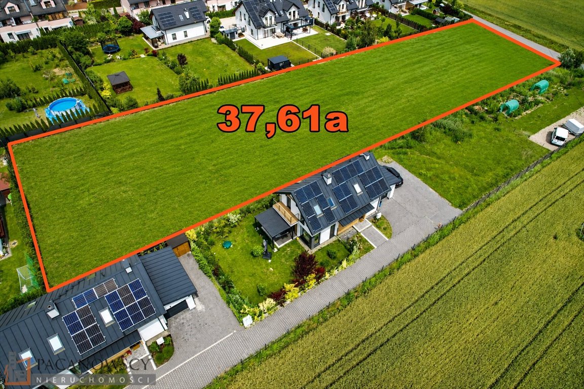 Działka budowlana w Zielonkach, 37,61 ara, media, blisko Krakowa Zielonki  3 761m2 Foto 1