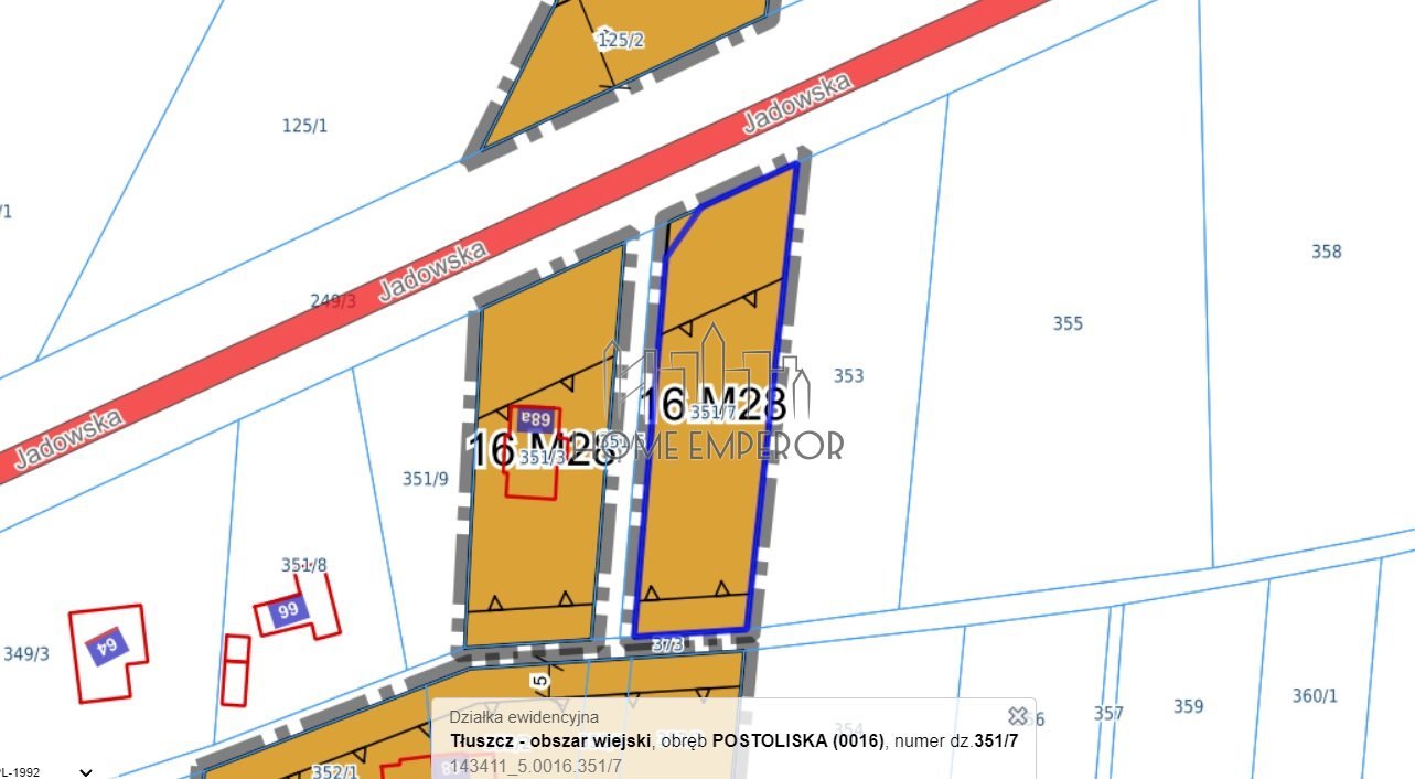 Działka budowlana na sprzedaż Postoliska, Jadowska  1 026m2 Foto 1