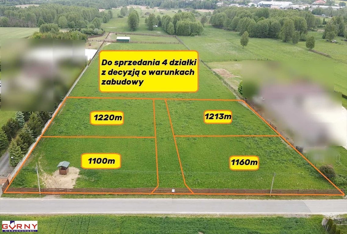 Działka pod zabudowę w Plucicach, 1199 m², cicha okolica Plucice  1 199m2 Foto 1