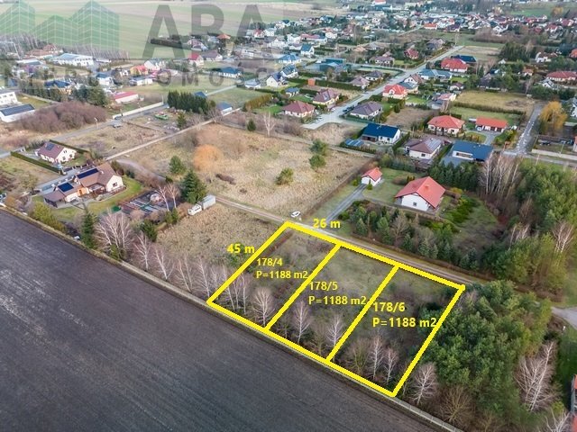 Działka budowlana 1188 m² w Powierciu (blisko lasu i szkół) Powiercie  1 188m2 Foto 1